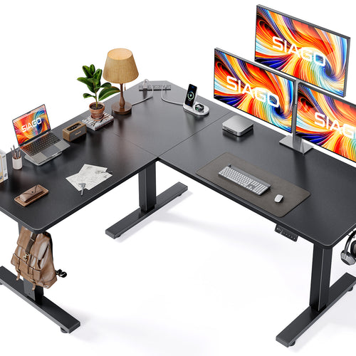 OdinLake S4 Home Office  L Shaped Standing Desk(75"D x 63"W x 46"H)