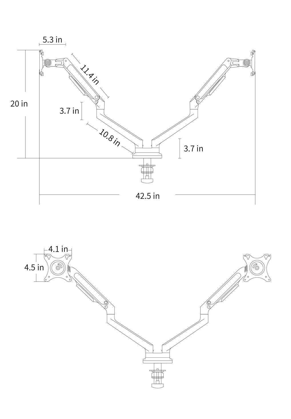 OdinLake-Dual-Arm-Monitor-Stand-Dimensions