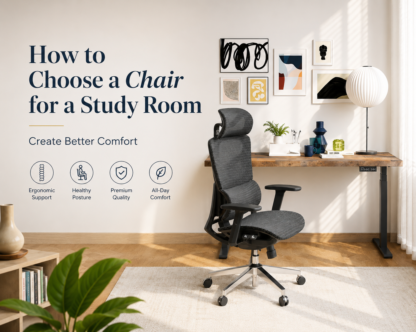 Basic Study Chair How to Choose a Chair for a Study Room: Create Better Comfort