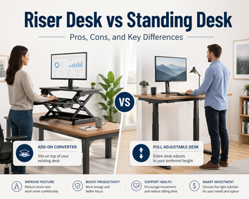 Riser Desk vs Standing Desk: Pros, Cons, and Key Differences