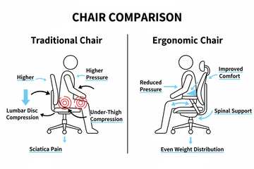 Beyond the Pain: How the Right Ergonomic Chair Relieves Sciatica During Long Work Hours