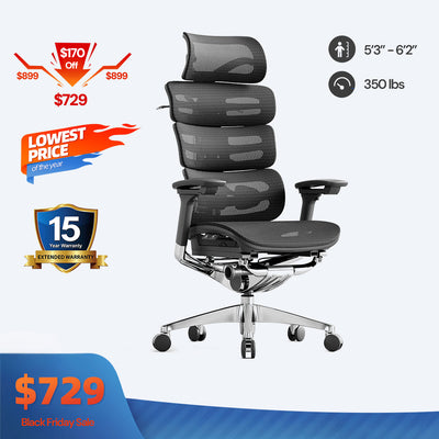 OdinLake O2 (Ergo MAX 747) | Three-Section Backrest Ergonomic Chair