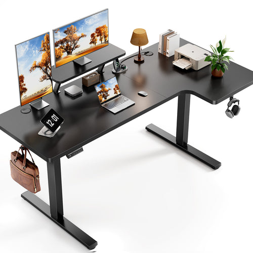 OdinLake S5 L-Shaped Standing Desk With Stand Computer Table