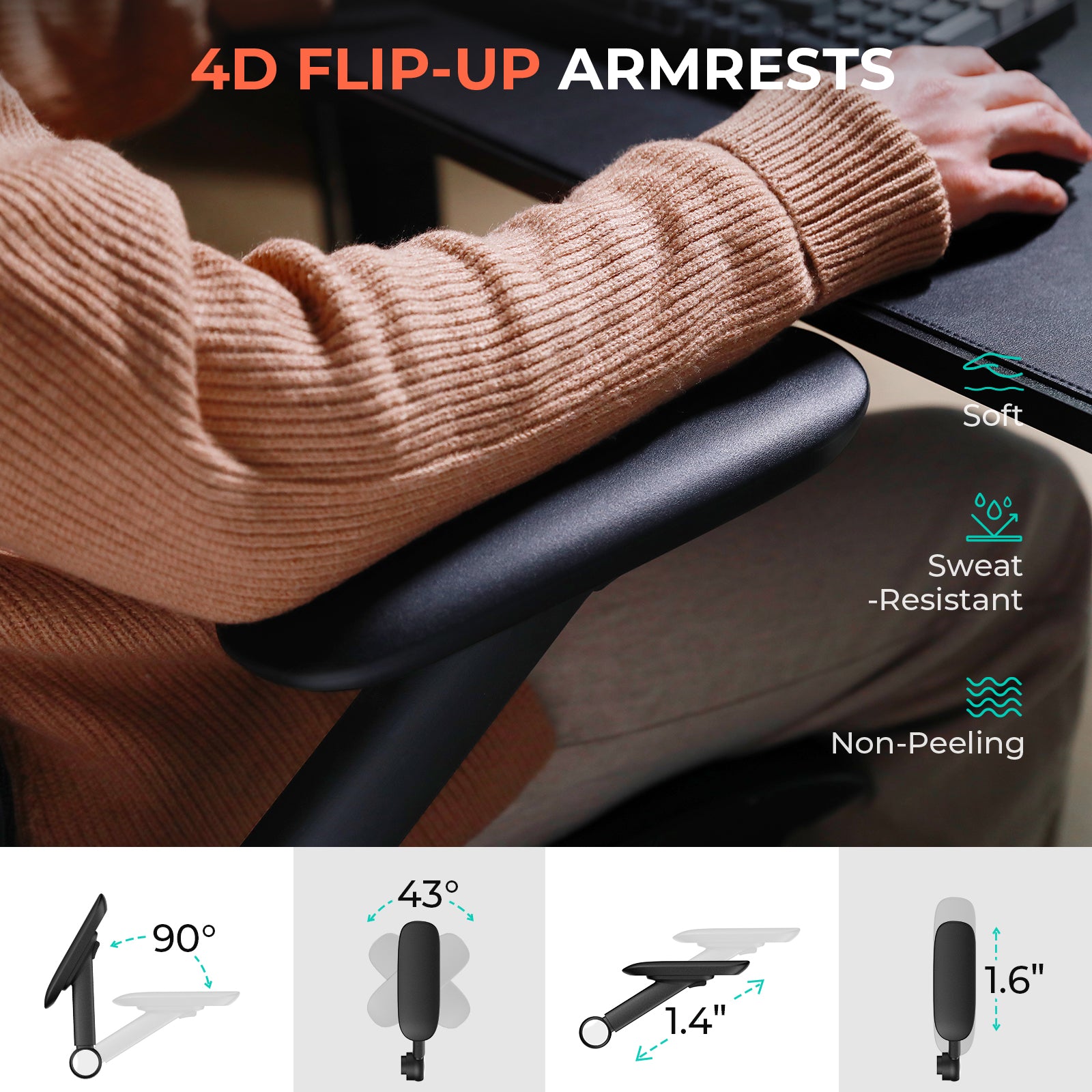 Aerovorth 3.5+ AIr mesh chair with steam clouds showing breathable mesh
