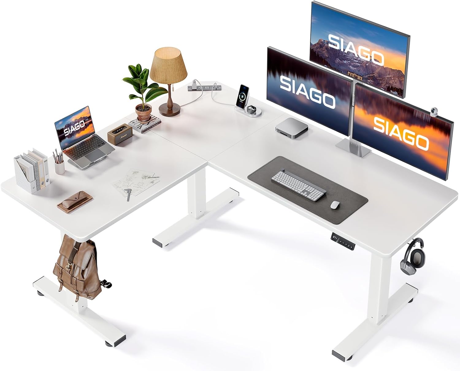 OdinLake S3 Home Office  L Shaped Standing Desk(63