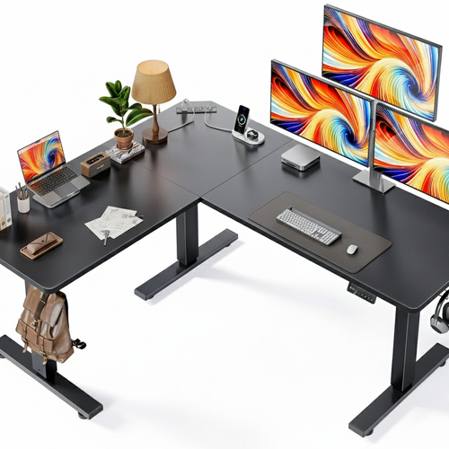 OdinLake S3 Home Office  L Shaped Standing Desk(63"D x 55"W x 46"H)