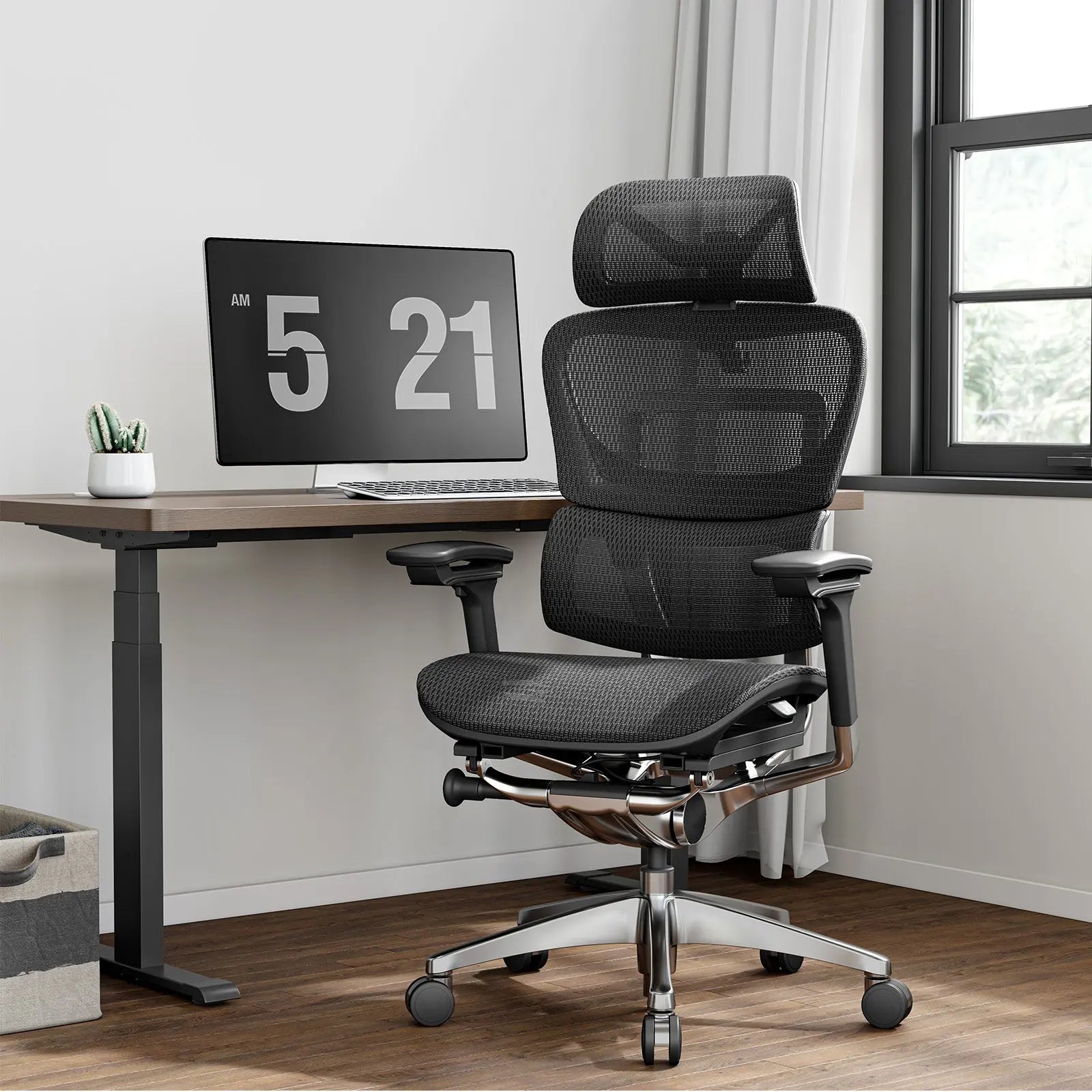 Heavy Duty Ergonomic Office Chair Black Mesh Desk Chair | OdinLake Ergo Upgrade 518